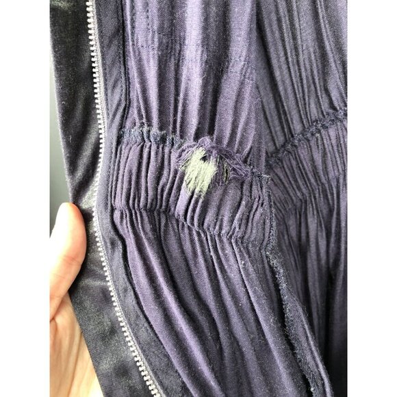 Samant Chauhan Anthropologie Women's Utility Maxi Dress XS Dark Metallic Blue - Picture 8 of 11